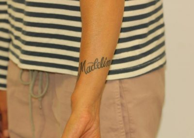 Black Wrist Name Tattoos Before Laser Tattoo Removal 2