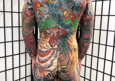 Japanese Full Back Colour Tattoo