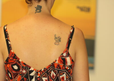 Coloured Mini Mouse Tattoo on Back